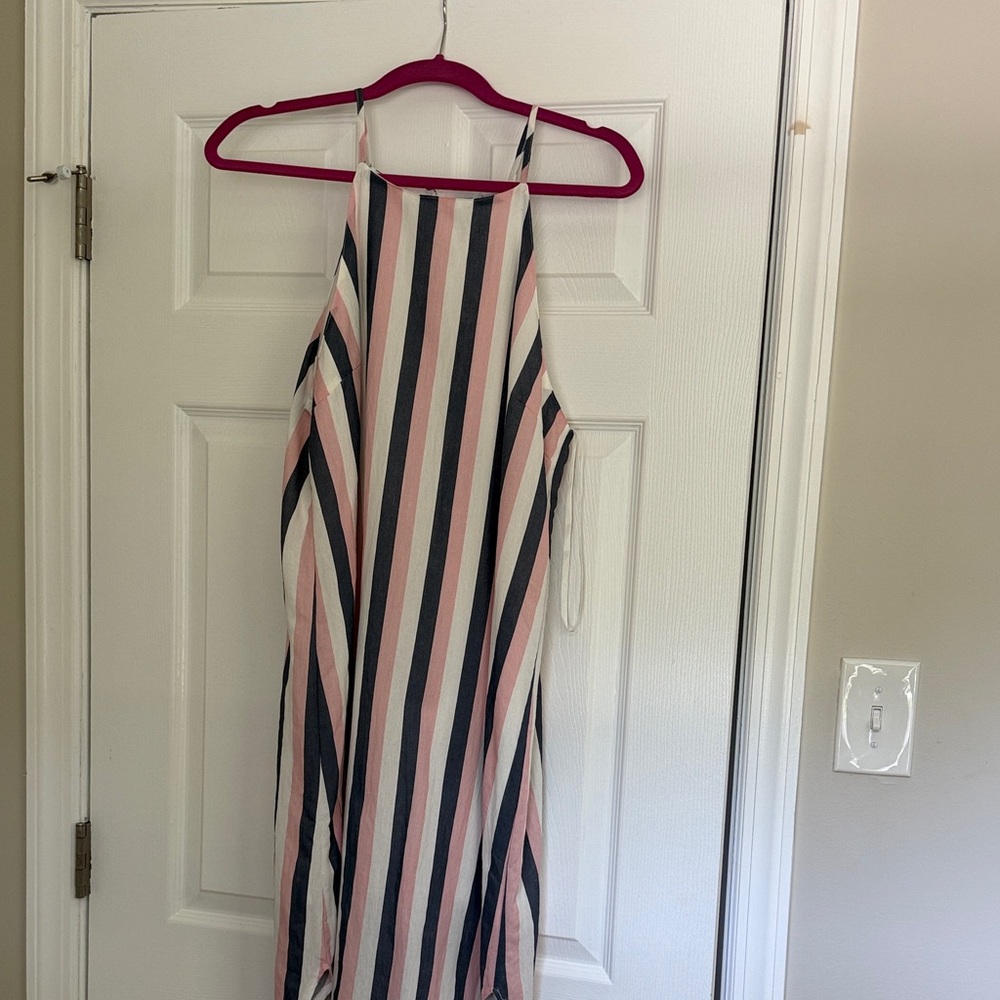 Multicolor Striped Maxi Dress- M